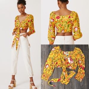 FARM RIO Tie-Waist Top